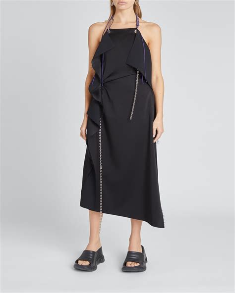 givenchy pleated asymmetrical hem dress